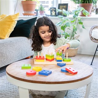 Geometrische stapel vormenpuzzel